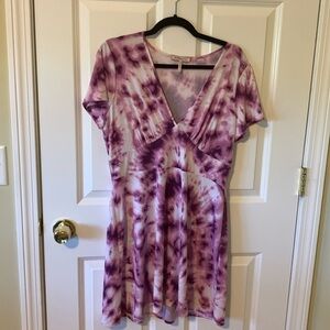 BCBGeneration Tie-Dyed V-Neck Dress Size L
